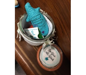 Stickserie ITH - Wunschglas Glücksglas Anhänger & liebe Worte